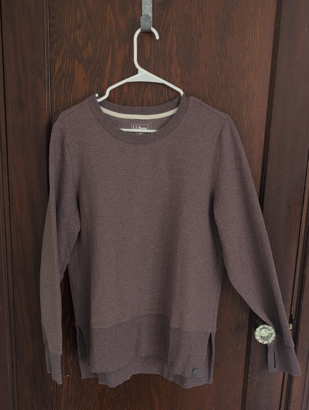 L.L. Bean Women's Crewneck Sweater in Mauve Brown